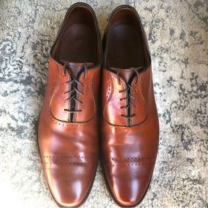 Allen Edmonds ‘Vernon’ Brown Leather Lace Up Oxford Dress Shoes Men’s Size 12D